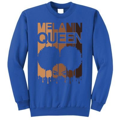 Melanin Queen Afro Dripping Black Educated Poppin Magic Cool Gift Sweatshirt