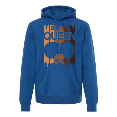 Melanin Queen Afro Dripping Black Educated Poppin Magic Cool Gift Premium Hoodie