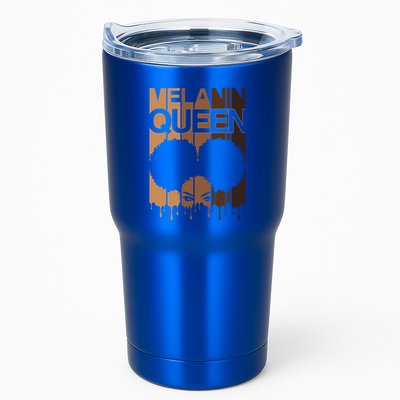 Melanin Queen Afro Dripping Black Educated Poppin Magic Cool Gift Tumbler