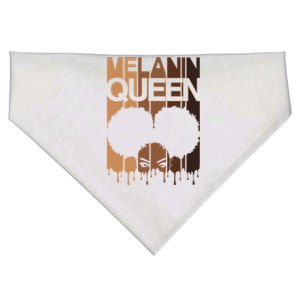 Melanin Queen Afro Dripping Black Educated Poppin Magic Cool Gift USA-Made Doggie Bandana