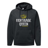 Mortgage Queen Broker Funny Cool Cute Gift Performance Fleece Hoodie