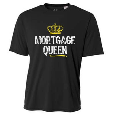 Mortgage Queen Broker Funny Cool Cute Gift Cooling Performance Crew T-Shirt