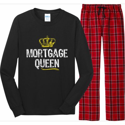 Mortgage Queen Broker Funny Cool Cute Gift Long Sleeve Pajama Set