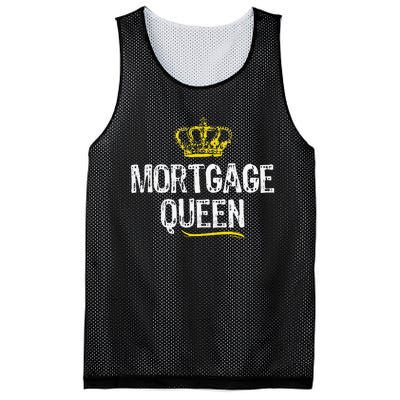 Mortgage Queen Broker Funny Cool Cute Gift Mesh Reversible Basketball Jersey Tank