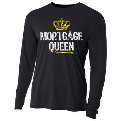 Mortgage Queen Broker Funny Cool Cute Gift Cooling Performance Long Sleeve Crew