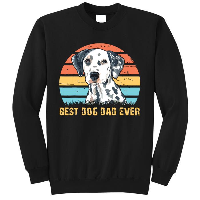 Men Quote Best Dog Dad Ever Vintage Dalmatian Lover Sweatshirt