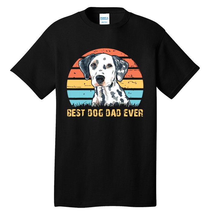 Men Quote Best Dog Dad Ever Vintage Dalmatian Lover Tall T-Shirt