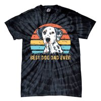 Men Quote Best Dog Dad Ever Vintage Dalmatian Lover Tie-Dye T-Shirt