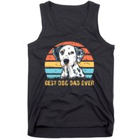 Men Quote Best Dog Dad Ever Vintage Dalmatian Lover Tank Top