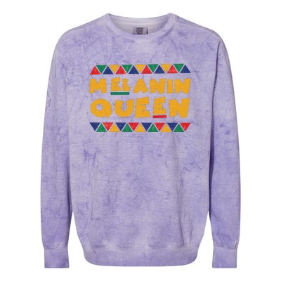 Melanin Queen Black Mom Black Pride Family Matching Outfit Juneteenth Colorblast Crewneck Sweatshirt