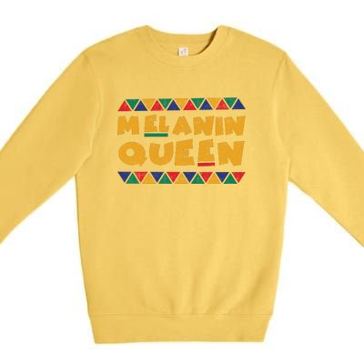 Melanin Queen Black Mom Black Pride Family Matching Outfit Juneteenth Premium Crewneck Sweatshirt