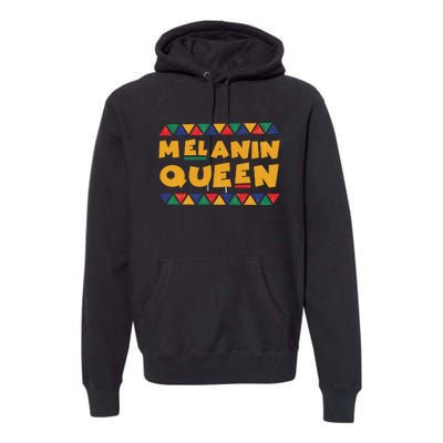 Melanin Queen Black Mom Black Pride Family Matching Outfit Juneteenth Premium Hoodie