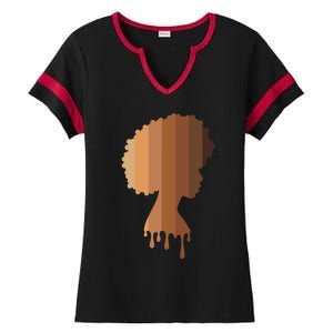 Melanin Queen Black Women Black History Month Blm Juneteenth Ladies Halftime Notch Neck Tee