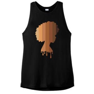 Melanin Queen Black Women Black History Month Blm Juneteenth Ladies PosiCharge Tri-Blend Wicking Tank