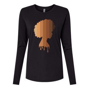 Melanin Queen Black Women Black History Month Blm Juneteenth Womens Cotton Relaxed Long Sleeve T-Shirt