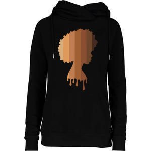 Melanin Queen Black Women Black History Month Blm Juneteenth Womens Funnel Neck Pullover Hood