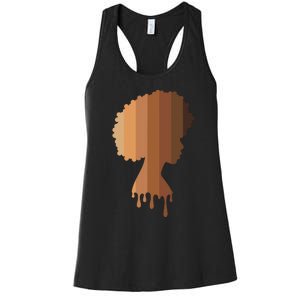 Melanin Queen Black Women Black History Month Blm Juneteenth Women's Racerback Tank