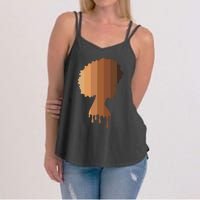 Melanin Queen Black Women Black History Month Blm Juneteenth Women's Strappy Tank