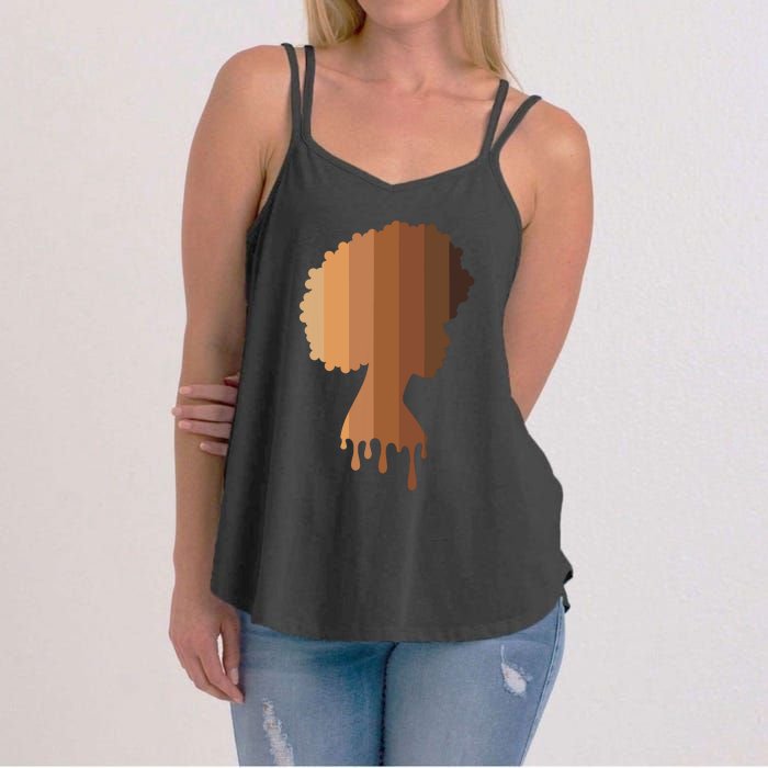 Melanin Queen Black Women Black History Month Blm Juneteenth Women's Strappy Tank