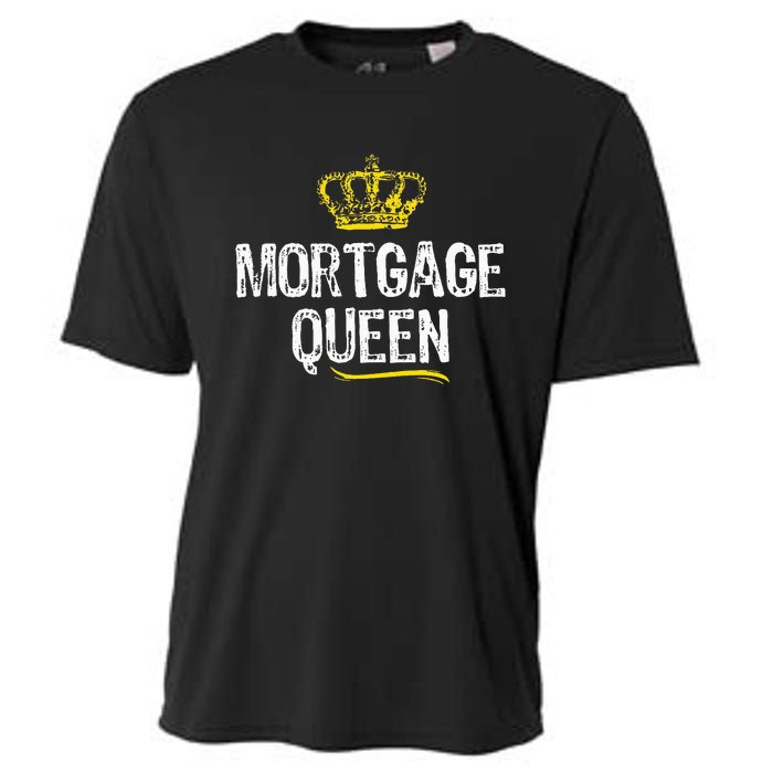 Mortgage Queen Broker Funny Cool Cute Gift Cooling Performance Crew T-Shirt