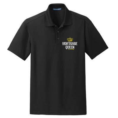 Mortgage Queen Broker Funny Cool Cute Gift Dry Zone Grid Polo