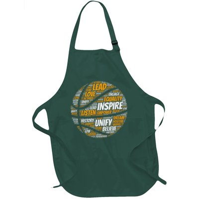 Motivational Quote BasketBall Inspiring Words Full-Length Apron With Pockets