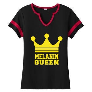 Melanin Queen Conscious Black Is Beautiful Gift Black Power Gift Ladies Halftime Notch Neck Tee