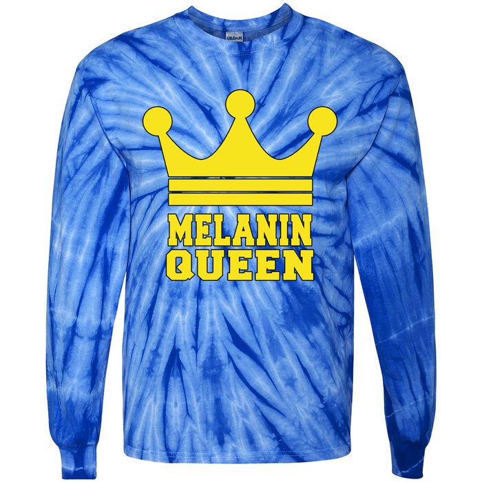 Melanin Queen Conscious Black Is Beautiful Gift Black Power Gift Tie-Dye Long Sleeve Shirt