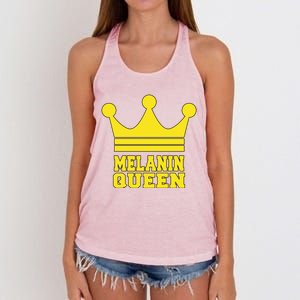 Melanin Queen Conscious Black Is Beautiful Gift Black Power Gift Women's Knotted Racerback Tank