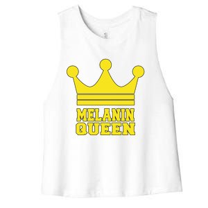 Melanin Queen Conscious Black Is Beautiful Gift Black Power Gift Women's Racerback Cropped Tank