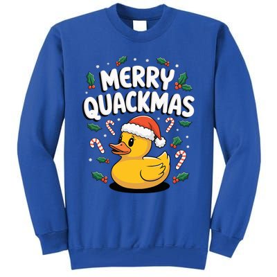 Merry Quackmas Christmas Rubber Duck Tall Sweatshirt