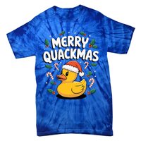 Merry Quackmas Christmas Rubber Duck Tie-Dye T-Shirt