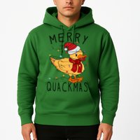 Merry Quackmas Duck Funny Christmas Lights Gift Xmas Holiday Hoodie