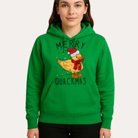 Merry Quackmas Duck Funny Christmas Lights Gift Xmas Holiday Hoodie