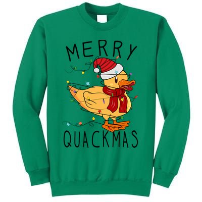 Merry Quackmas Duck Funny Christmas Lights Gift Xmas Holiday Sweatshirt
