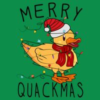 Merry Quackmas Duck Funny Christmas Lights Gift Xmas Holiday Tall T-Shirt
