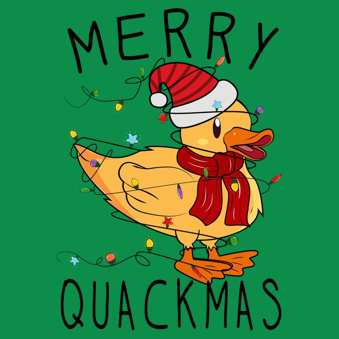 Merry Quackmas Duck Funny Christmas Lights Gift Xmas Holiday Tall T-Shirt