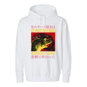 My Quest For Cheese Rat Garment-Dyed Fleece Hoodie