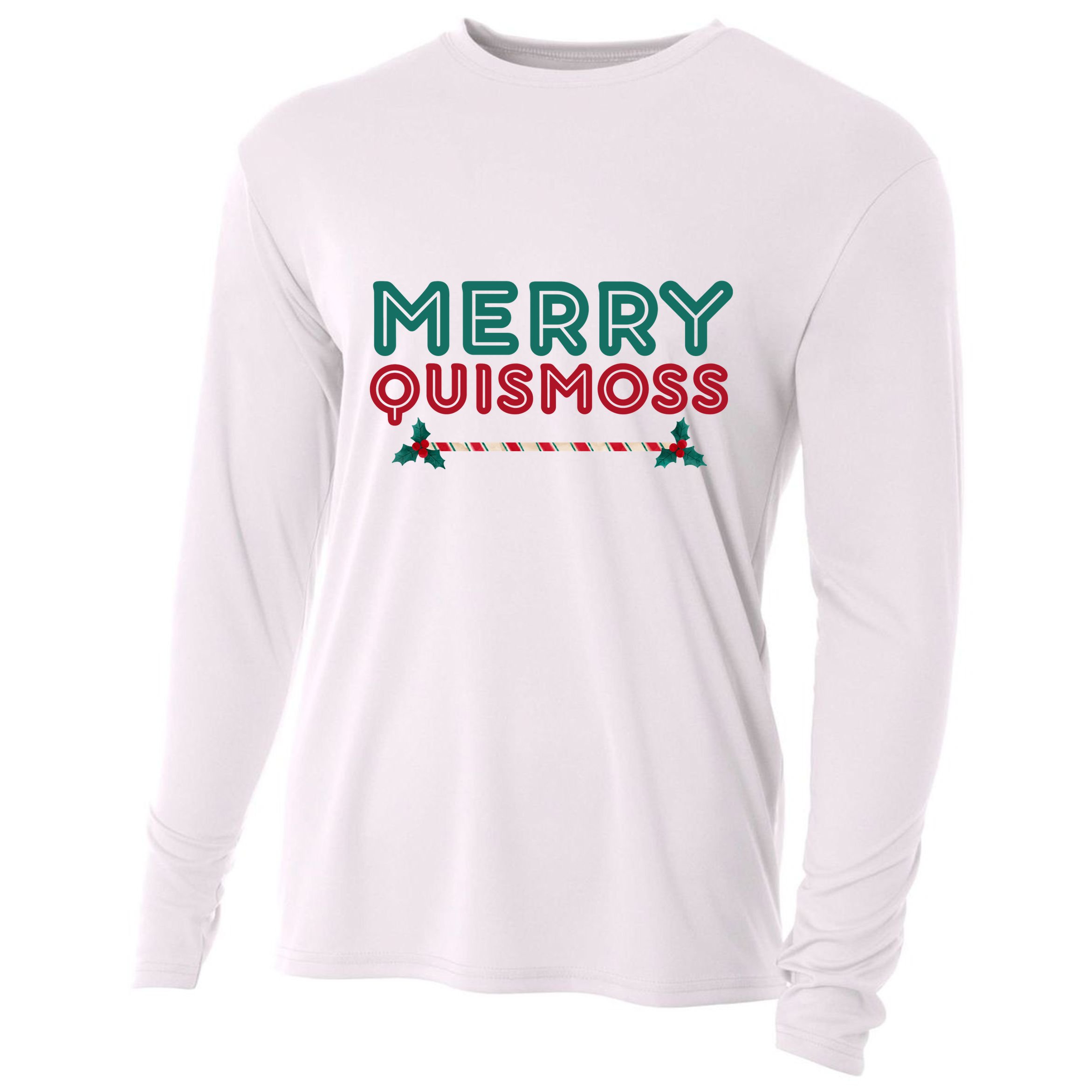 Merry Quismoss Funny Merry Christmas Meme Cooling Performance Long Sleeve Crew