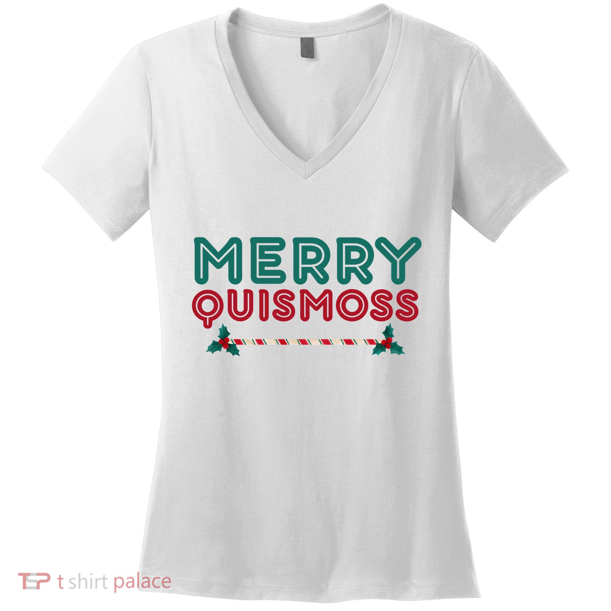 Merry Quismoss Funny Merry Christmas Meme Women's V-Neck T-Shirt