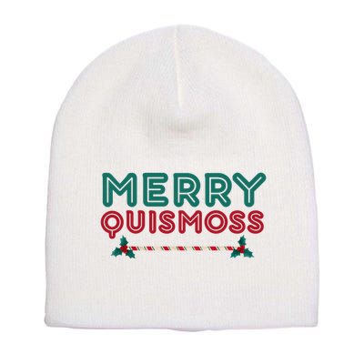 Merry Quismoss Funny Merry Christmas Meme Short Acrylic Beanie