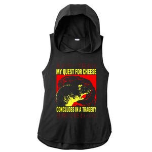 My Quest For Cheese Rat Japanese Rat Ladies PosiCharge Tri-Blend Wicking Draft Hoodie Tank