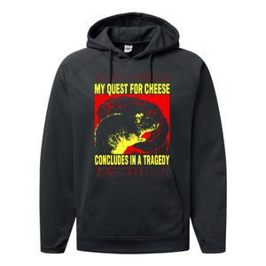 My Quest For Cheese Rat Japanese Rat Performance Fleece Hoodie