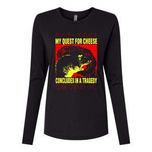 My Quest For Cheese Rat Japanese Rat Womens Cotton Relaxed Long Sleeve T-Shirt