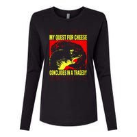 My Quest For Cheese Rat Japanese Rat Womens Cotton Relaxed Long Sleeve T-Shirt