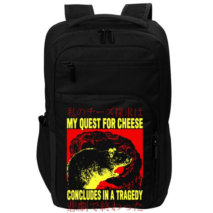 My Quest For Cheese Rat Japanese Rat Impact Tech Backpack