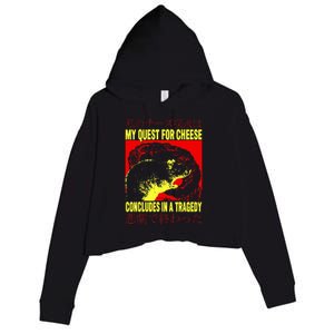 My Quest For Cheese Rat Japanese Rat Crop Fleece Hoodie