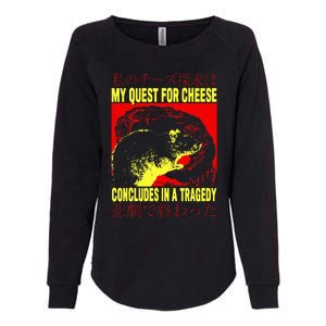 My Quest For Cheese Rat Japanese Rat Womens California Wash Sweatshirt