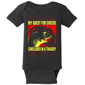 My Quest For Cheese Rat Japanese Rat Baby Bodysuit