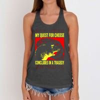 My Quest For Cheese Rat Japanese Rat Women's Knotted Racerback Tank